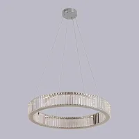 Светильник подвесной LED 8441/S chrome Newport прозрачный на 1 лампу, основание хром в стиле современный кольца