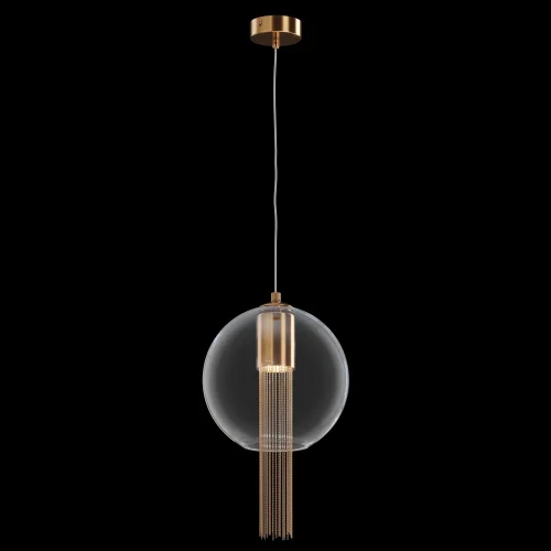 Светильник подвесной Flusso P095PL-01BZ1 Maytoni прозрачный 1 лампа, основание бронзовое в стиле современный шар фото 2