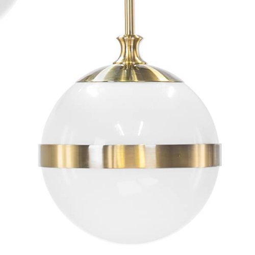 Люстра подвесная Globo 813191 Lightstar белая на 9 ламп, основание бронзовое в стиле арт-деко шар фото 3