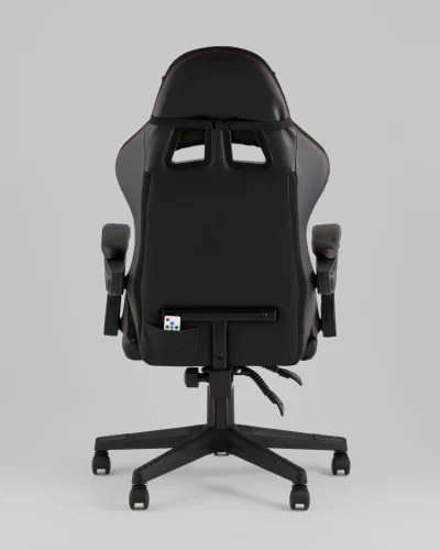 Кресло спортивное TopChairs Druid, черный УТ000039467 Stool Group, чёрный/экокожа, ножки/полимер/чёрный, размеры - 1250*1350***490*470 фото 14