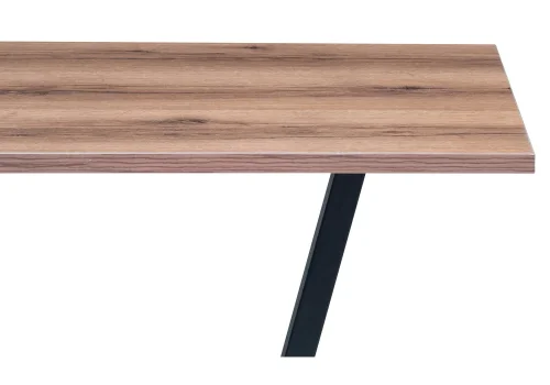 Стол на тумбе Мичиган Лофт 110х70 25 мм дуб делано темный / черный матовый 515299 Woodville столешница дуб делано темная из лдсп фото 4