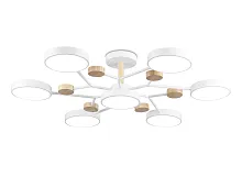 Люстра потолочная LED FL4864 Ambrella light белая на 1 лампу, основание белое в стиле хай-тек 