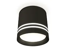 Светильник накладной XS8111007 Ambrella light чёрный 1 лампа, основание белое в стиле хай-тек круглый