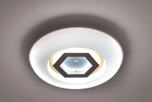 Светильник потолочный LED с пультом 10254/S LED Escada белый 1 лампа, основание белое в стиле хай-тек с пультом фото 4