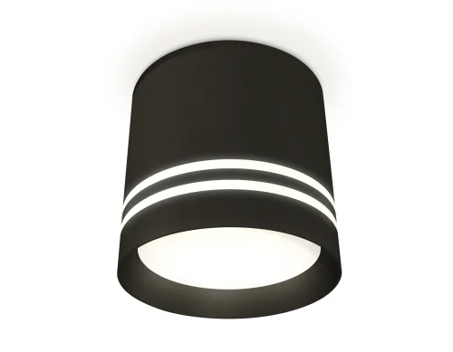 Светильник накладной XS8111007 Ambrella light чёрный 1 лампа, основание белое в стиле хай-тек круглый