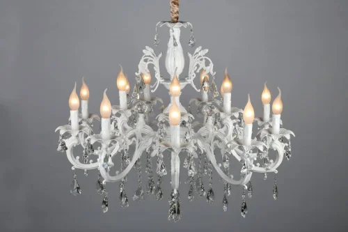 Люстра подвесная Catanzaro OML-30807-15 Omnilux белая на 15 ламп, основание белое в стиле классический  фото 7