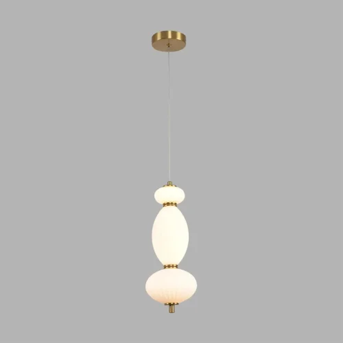 Светильник подвесной Lialda 8369/15L Lumion белый на 1 лампу, основание латунь в стиле современный фото 6 Светильник подвесной Lialda 8369/15L Lumion белый на 1 лампу, основание латунь в стиле современный фото 6