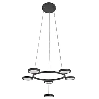 Светильник подвесной LED CLT 027C6 D700 BL Crystal Lux чёрный 6 ламп, основание чёрное в стиле современный 