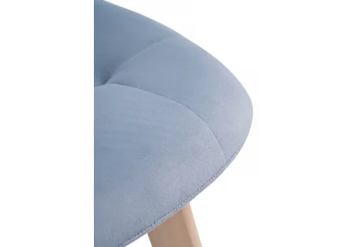 Деревянный стул Filip blue / wood 15102 Woodville, синий/велюр, ножки/массив бука дерево/натуральный, размеры - ****460*530 фото 6