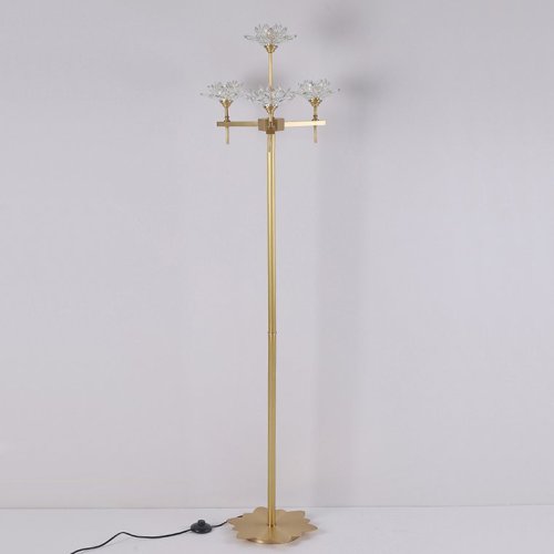 Торшер LOTOS 140838-26 ImperiumLoft  прозрачный 4 лампы, основание латунь в стиле современный
 фото 4