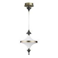 Светильник подвесной LED Ula 5404/23L Odeon Light белый на 1 лампу, основание бронзовое в стиле классический арт-деко 
