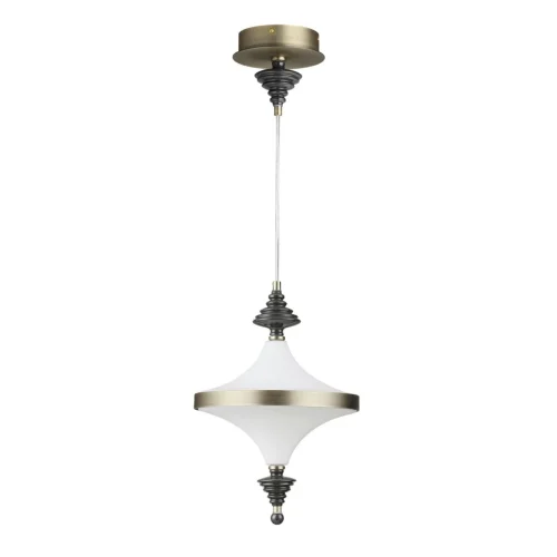 Светильник подвесной LED Ula 5404/23L Odeon Light белый на 1 лампу, основание бронзовое в стиле классический арт-деко 