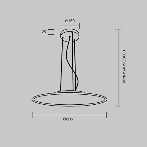 Светильник подвесной LED Industria MOD471PL-L57WK Maytoni белый на 1 лампу, основание белое в стиле современный фото 4