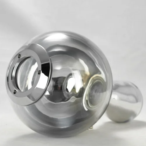 Светильник подвесной LSP-8496 Lussole серый 5 ламп, основание хром в стиле модерн каскад шар фото 4