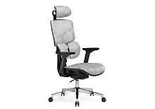 Компьютерное кресло Samur white / black 15817 Woodville, серый/сетка, ножки/металл/хром, размеры - *1370***700*700