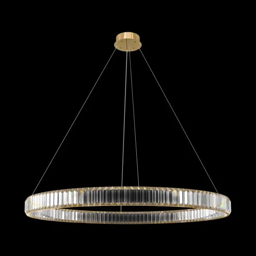 Светильник подвесной LED Crystal ring 10135/1000 Gold LOFT IT прозрачный 1 лампа, основание золотое в стиле современный кольца фото 2