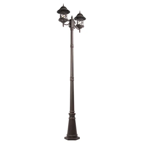 Парковый светильник Prato 100021/2200 LOFT IT уличный IP55 чёрный на 2 лампы, плафон прозрачный в стиле классический кантри замковый E27 фото 2