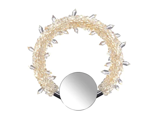 Бра LED 8280/А Newport прозрачный на 1 лампу, основание хром в стиле американский современный классический кольца