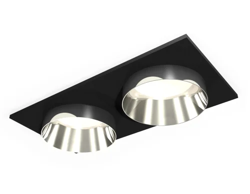 Светильник точечный Techno spot XC6526022 Ambrella light чёрный серебряный 1 лампа, основание чёрное в стиле современный хай-тек 