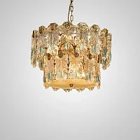 Люстра подвесная VANESSA L9 194218-23 ImperiumLoft прозрачная на 9 ламп, основание бронзовое в стиле современный 