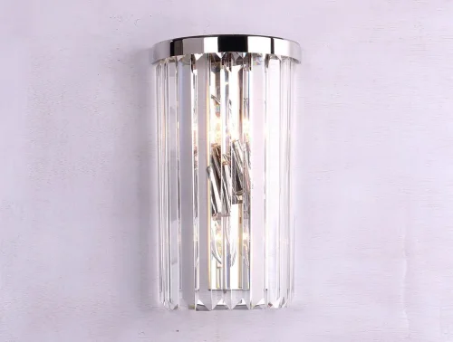 Бра 10112/A Newport прозрачный на 2 лампы, основание никель хром в стиле классический 