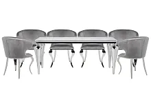 Обеденная группа Асуна white / gray 599470 Woodville на 1 , основание в стиле современный скандинавский 