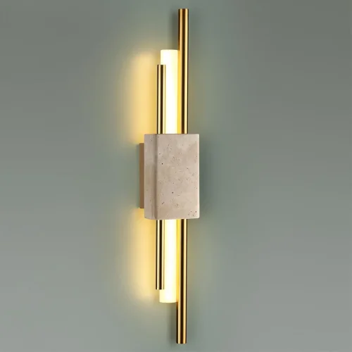 Бра LED Travertino 7034/10WL Odeon Light бронзовый бежевый на 1 лампу, основание бронзовое бежевое в стиле хай-тек фото 4