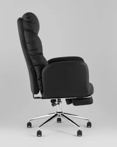 Кресло руководителя TopChairs Solid NC с оттоманкой, черный УТ000041759 Stool Group, /, ножки//, размеры - ***** фото 9