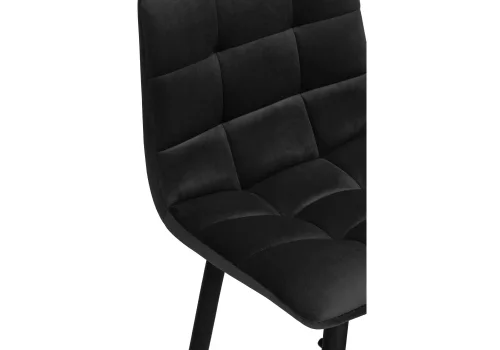 Полубарный стул Чилли К черный / черный 533171 Woodville, чёрный/велюр, ножки/металл/чёрный, размеры - ****430*420 фото 6