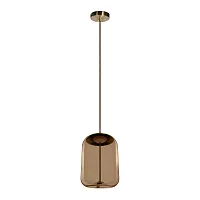 Светильник подвесной LED Knot 8135-C LOFT IT янтарный на 1 лампу, основание золотое в стиле современный лофт выдувное