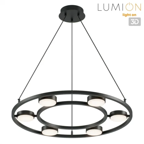 Люстра подвесная Torina 8340/6 Lumion чёрная на 6 ламп, основание чёрное в стиле минимализм фото 3