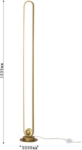 Торшер LED Altus 4221-1F F-promo  матовый золото 1 лампа, основание матовое золото в стиле современный
 фото 3