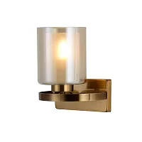 Бра лофт Santini LDW 1220-1 MD Lumina Deco прозрачный 1 лампа, основание бронзовое в стиле кантри лофт 
