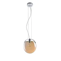 Светильник подвесной Dialma VL5183P21 Vele Luce янтарный на 1 лампу, основание хром в стиле современный 