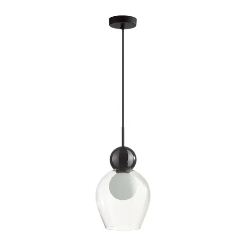 Светильник подвесной Blacky 5023/1 Odeon Light белый 1 лампа, основание чёрное в стиле современный 