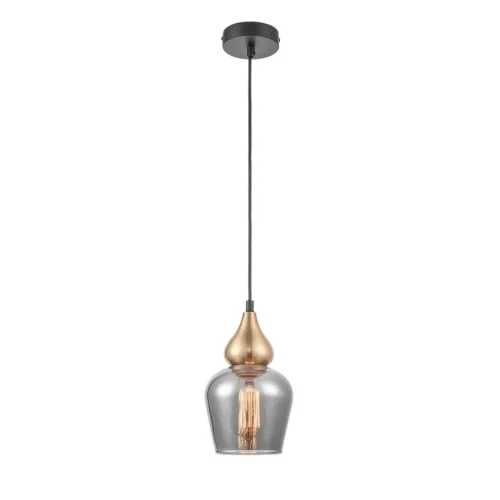 Светильник подвесной Simone 441 VL5564P21 Vele Luce серый чёрный на 1 лампу, основание чёрное в стиле современный 
