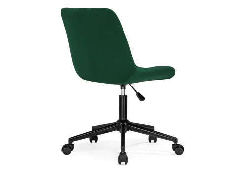 Компьютерное кресло Честер зеленый / черный 489819 Woodville, зелёный/велюр, ножки/металл/чёрный, размеры - *920***490*600 фото 5
