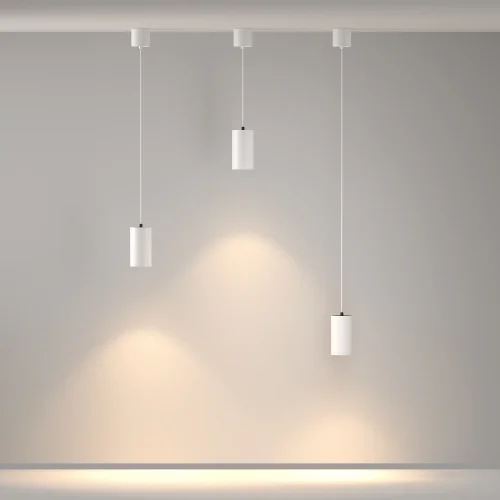 Светильник подвесной LED Vol P100PL-20W3K-W Maytoni белый на 1 лампу, основание белое в стиле хай-тек современный трубочки фото 5