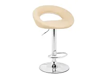 Барный стул Oazis cream / chrome 15502 Woodville, бежевый/искусственная кожа, ножки/металл/хром, размеры - *970***510*500