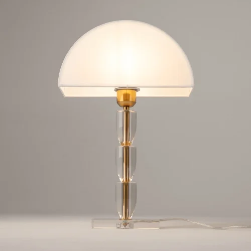 Настольная лампа Prima Z034TL-01BZ Maytoni белая на 1 лампу, основание бронзовое металл в стиле современный арт-деко фото 7