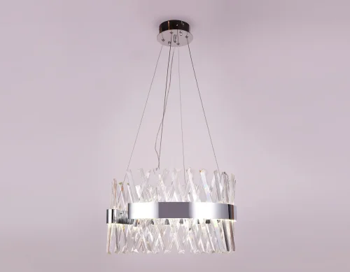 Светильник подвесной LED Traditional TR5308 Ambrella light прозрачный 1 лампа, основание хром в стиле классический  фото 7