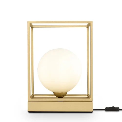 Настольная лампа Trinity FR5113TL-01G Freya белая 1 лампа, основание золотое металл в стиле современный  фото 2