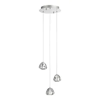Светильник подвесной LED Waterfall SL6017.101.03 ST-Luce прозрачный 3 лампы, основание хром в стиле современный каскад