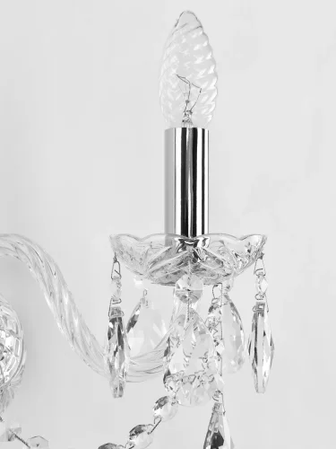 Бра 101B/2/141 Ni Bohemia Ivele Crystal без плафона на 2 лампы, основание прозрачное никель в стиле классический sp фото 3