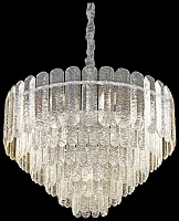 Люстра подвесная Selma WE129.13.103 Wertmark прозрачная на 13 ламп, основание хром в стиле современный классический 