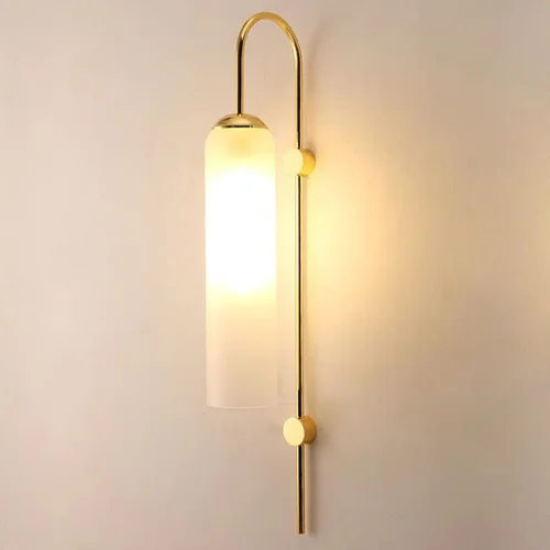 Настенное бра VIAN WALL 141129-26 ImperiumLoft белый на 1 лампу, основание золотое в стиле современный фото 2 Настенное бра VIAN WALL 141129-26 ImperiumLoft белый на 1 лампу, основание золотое в стиле современный фото 2