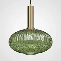 Светильник подвесной Ferm Living chinese lantern С Brass / Green 180007-26 ImperiumLoft зелёный 1 лампа, основание латунь в стиле современный лофт 