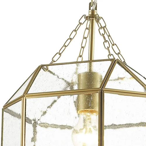 Светильник подвесной Quadratum 1948-1P Favourite золотой 1 лампа, основание золотое в стиле кантри  фото 3