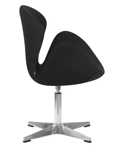 Кресло дизайнерское 69A-LMO SWAN, цвет сиденья черный (AF9), алюминиевое основание Dobrin, чёрный/ткань, ножки/металл/алюминий, размеры - ****710*600 фото 2