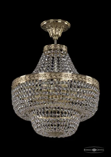 Люстра потолочная хрустальная 19091/H1/35IV G Bohemia Ivele Crystal прозрачная на 6 ламп, основание золотое в стиле классика sp